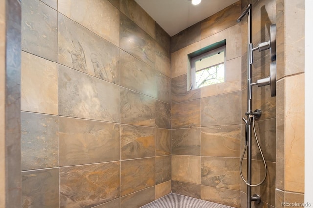 details with tiled shower