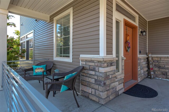 view of patio / terrace with a porch