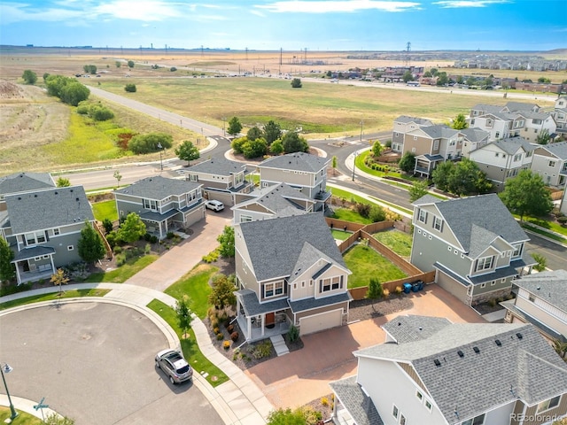 bird's eye view with a residential view