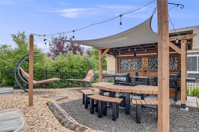 5280 Genoa St, Denver, CO 80249 - view of patio with grilling area and outdoor dining area