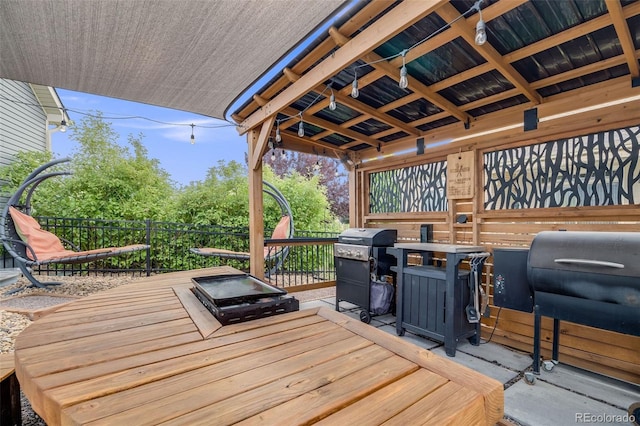 5280 Genoa St, Denver, CO 80249 - wooden deck with area for grilling