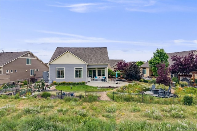 5280 Genoa St, Denver, CO 80249 - rear view of house featuring a patio area and a fenced backyard