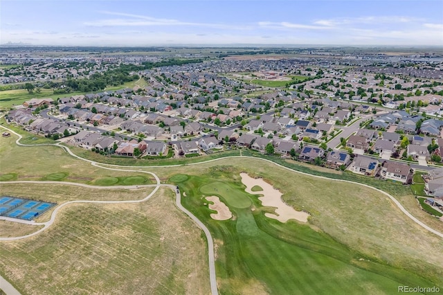 5280 Genoa St, Denver, CO 80249 - aerial view of property's location with nearby suburban area and a golf club