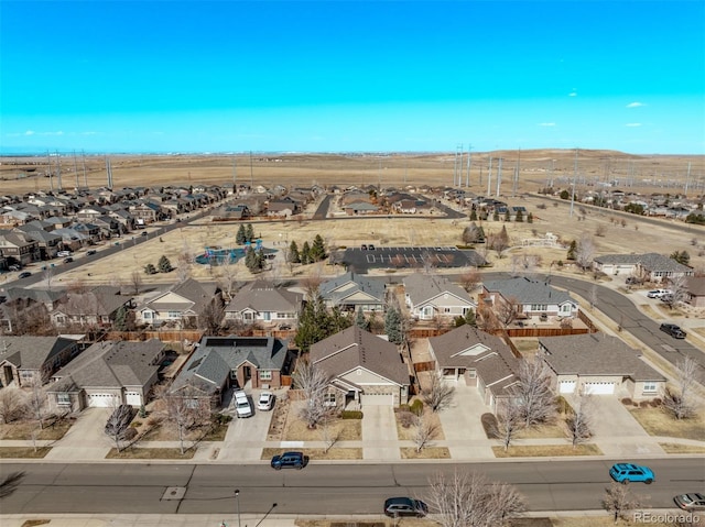 drone / aerial view featuring a residential view