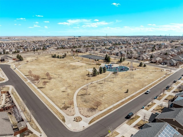 bird's eye view with a residential view