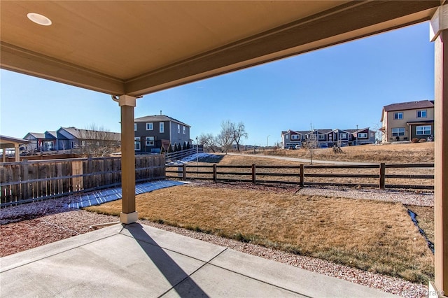 view of yard featuring a patio