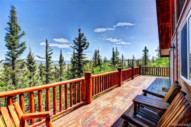 36 Gitche Goone Ln, Como, CO 80432 - deck with a forest view