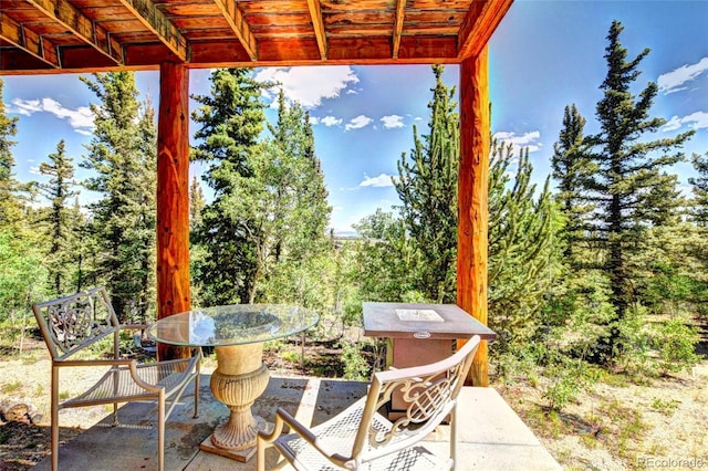 36 Gitche Goone Ln, Como, CO 80432 - view of patio / terrace with outdoor dining space