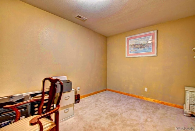 36 Gitche Goone Ln, Como, CO 80432 - carpeted home office with a textured ceiling and baseboards