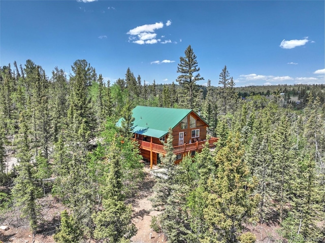 36 Gitche Goone Ln, Como, CO 80432 - aerial view of property and surrounding area with a heavily wooded area