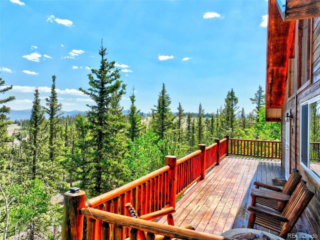 36 Gitche Goone Ln, Como, CO 80432 - wooden deck with a view of trees