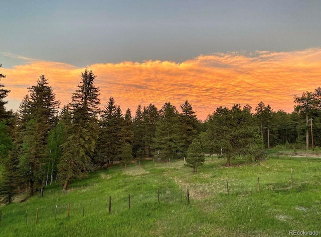 view of nature at dusk