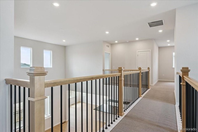 13765 Emerald Lake St, Parker, CO 80138 - corridor with an upstairs landing and recessed lighting