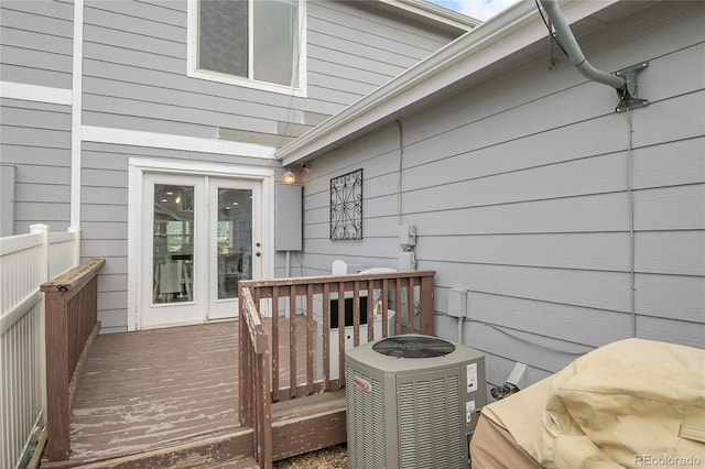 5813 Ceylon St, Denver, CO 80249 - wooden deck with french doors