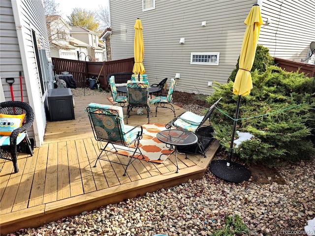 view of wooden terrace