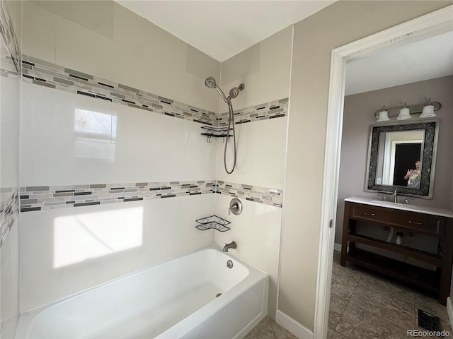 4312 S Xenon St, Morrison, CO 80465 - bathroom with shower / bath combination, vanity, and baseboards