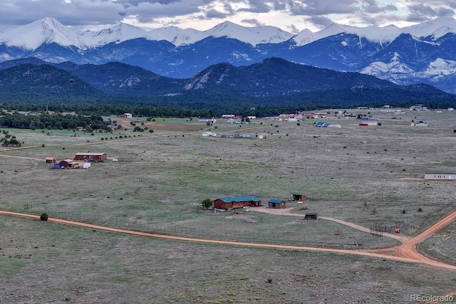 property view of mountains with a rural view