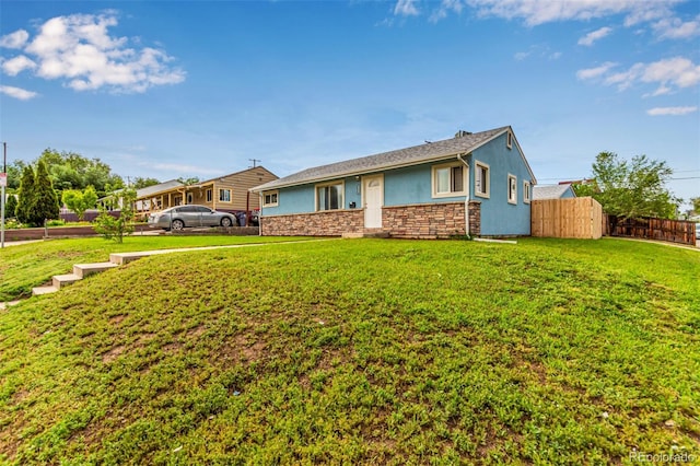5001 W Nevada Pl, Denver, CO 80219 - single story home with stucco siding and stone siding