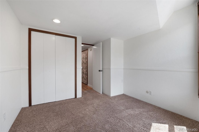 1805 Cheyenne Blvd, Colorado Springs, CO 80906 - unfurnished bedroom featuring a closet, carpet flooring, and recessed lighting