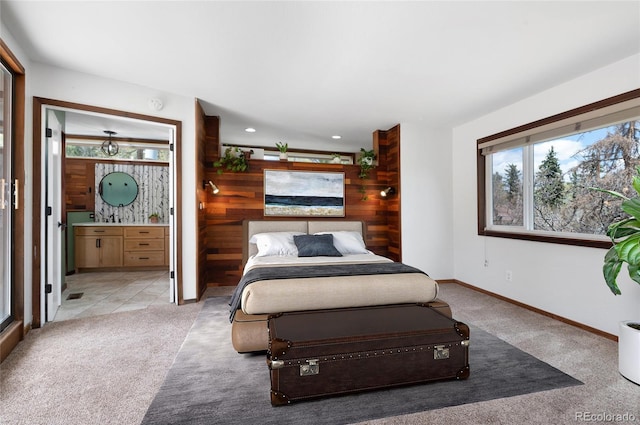 1805 Cheyenne Blvd, Colorado Springs, CO 80906 - carpeted bedroom featuring connected bathroom, recessed lighting, baseboards, and visible vents