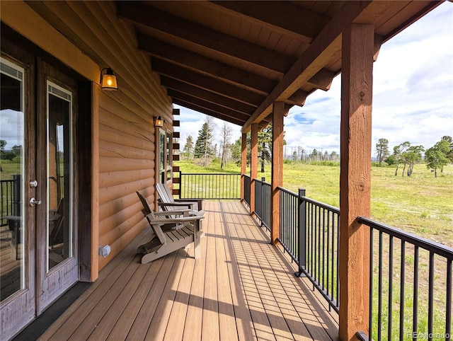 1857 Sturm Ln, Fort Garland, CO 81133 - view of wooden terrace