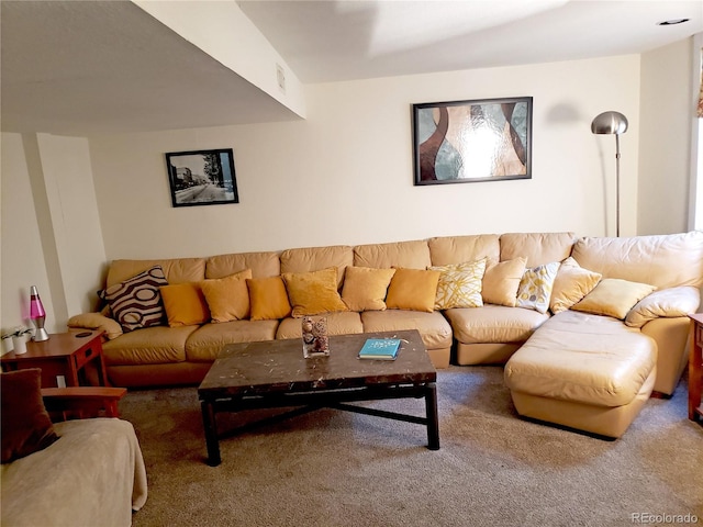 view of carpeted living room