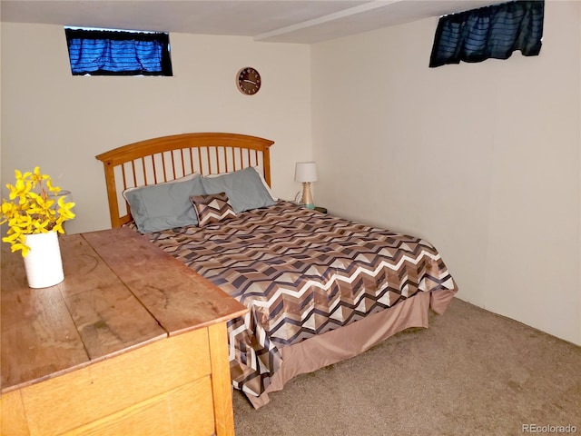 bedroom featuring carpet flooring