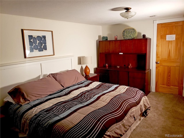 view of carpeted bedroom