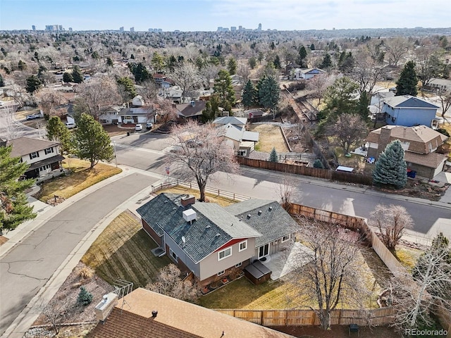 drone / aerial view featuring a residential view