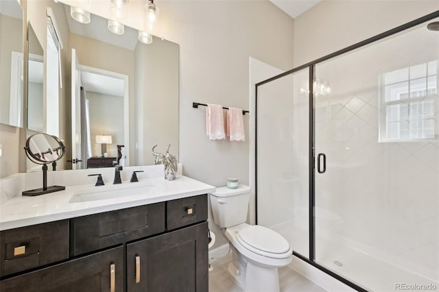 6980 S Yantley Ct, Aurora, CO 80016 - full bath with toilet, a stall shower, and vanity