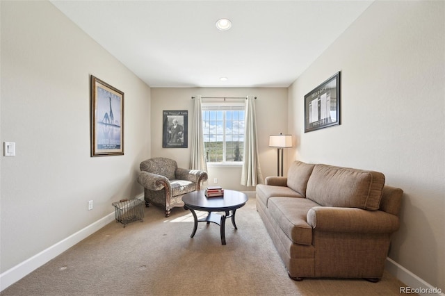 6980 S Yantley Ct, Aurora, CO 80016 - living area featuring baseboards, carpet floors, and recessed lighting