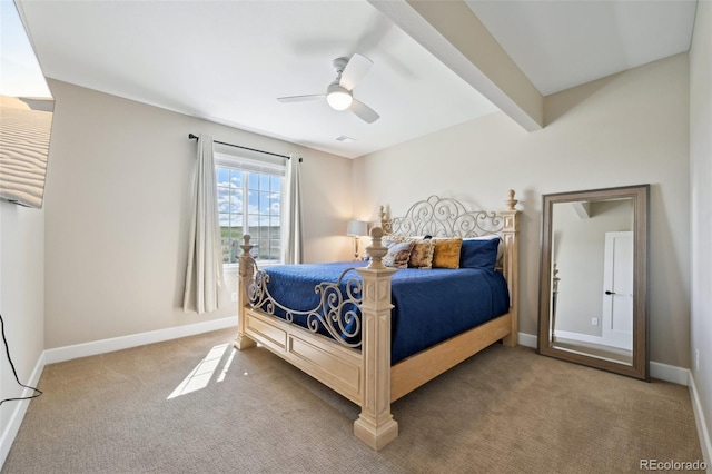 6980 S Yantley Ct, Aurora, CO 80016 - bedroom with light carpet, baseboards, and ceiling fan