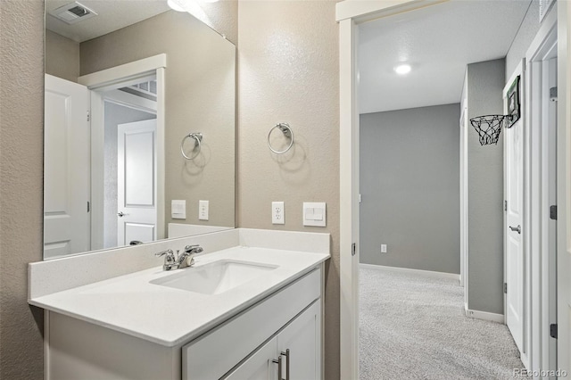 1670 Vantage Pkwy, Berthoud, CO 80513 - bathroom with vanity and a textured wall