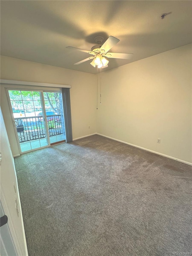 17346 Nature Walk Trl Unit 105, Parker, CO 80134 - spare room featuring carpet, a ceiling fan, and baseboards