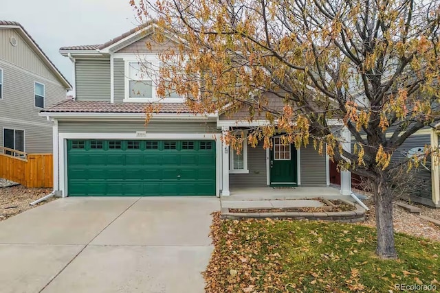 view of front of house featuring a garage