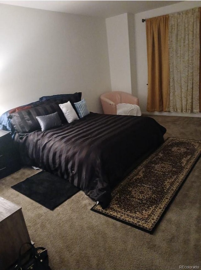 view of carpeted bedroom