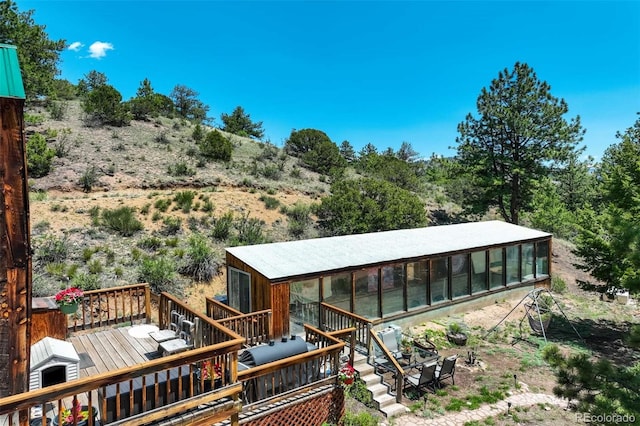 351 Badger Cir, Guffey, CO 80820 - rear view of property with a deck