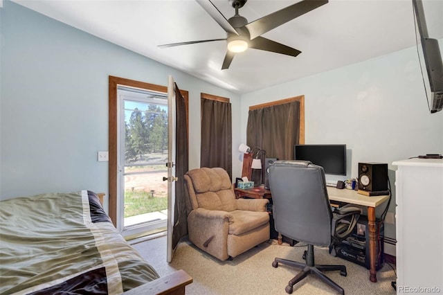 351 Badger Cir, Guffey, CO 80820 - carpeted office space with a ceiling fan