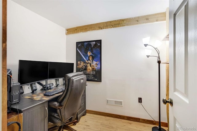 351 Badger Cir, Guffey, CO 80820 - home office featuring light wood finished floors and baseboards