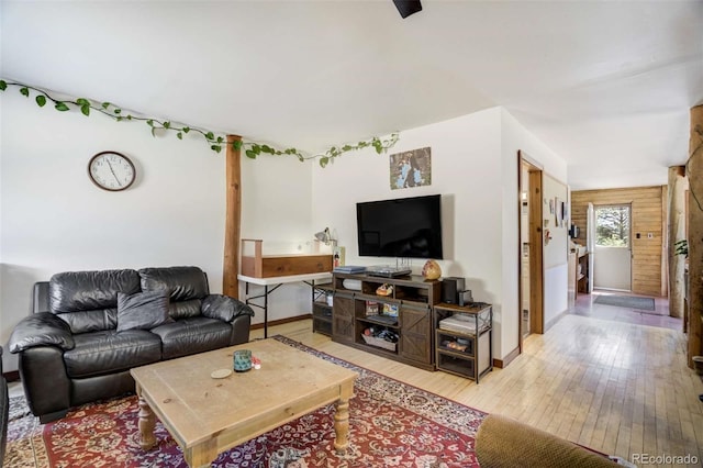 351 Badger Cir, Guffey, CO 80820 - living area with baseboards and light wood-style floors