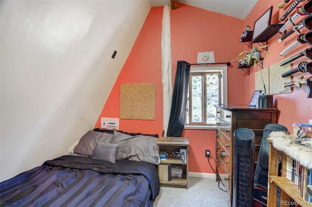 351 Badger Cir, Guffey, CO 80820 - bedroom with lofted ceiling and carpet