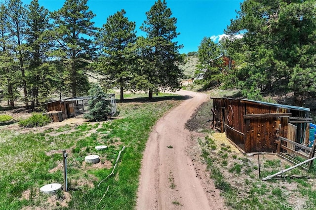 351 Badger Cir, Guffey, CO 80820 - view of road featuring an exterior structure