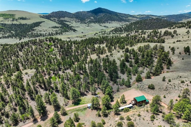 351 Badger Cir, Guffey, CO 80820 - aerial view of property and surrounding area featuring a mountainous background