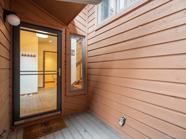 view of doorway to property