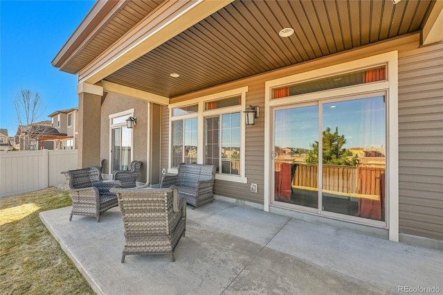 view of patio / terrace with fence