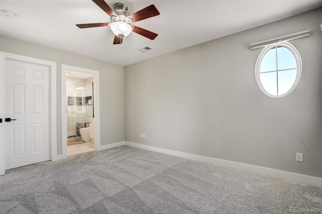 24031 E Hinsdale Pl, Aurora, CO 80016 - unfurnished bedroom featuring carpet, baseboards, connected bathroom, and ceiling fan