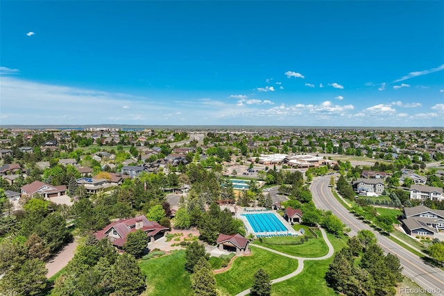 24031 E Hinsdale Pl, Aurora, CO 80016 - aerial view of residential area with a pool area