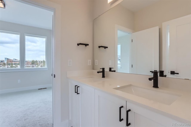 bathroom with vanity