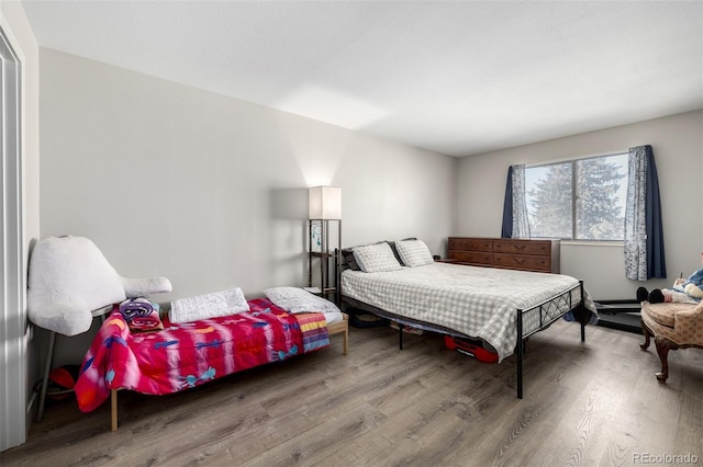 bedroom featuring hardwood / wood-style flooring