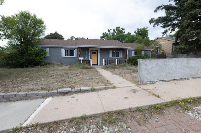 view of ranch-style home